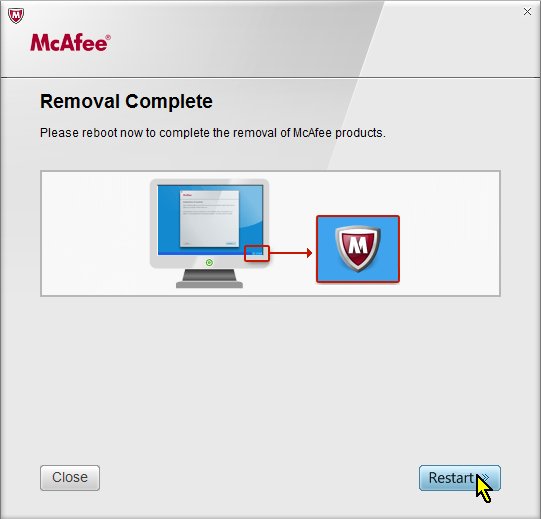 McAfee Software Removal, Complete